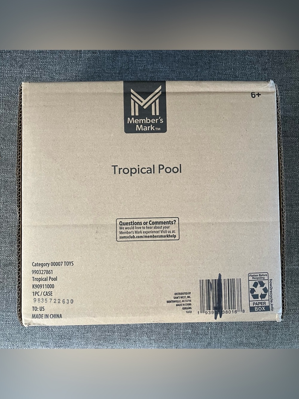 NIB Member's Mark Inflatable Tropical Pool, 5.5' Diameter - Picture 9 of 9